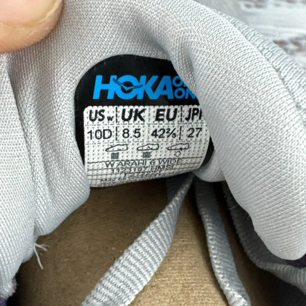 Hoka One One Arahi 6 Womens 10 D Wide Running Shoes Harbor Mist Silver